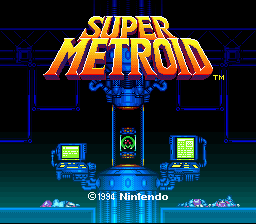 Super Metroid Vino Title Screen